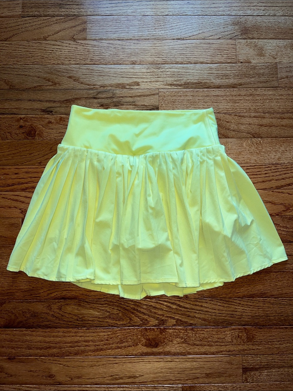 all in motion Sunlit Yellow Pleated Skater Skirt